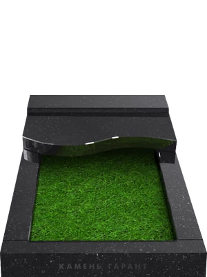 Изящная гранитная полуплита на цветник 